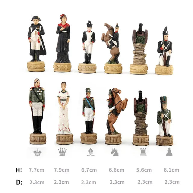 3D Character-themed Chess Set with International Chess and Deluxe Painting, Entertaining Luxury Chess Game Chess and Card Toys