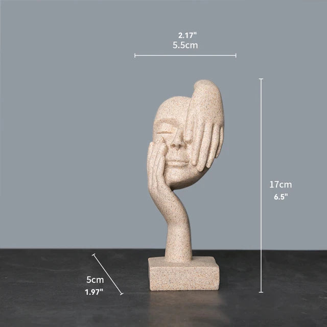 Sand Color The Thinker Abstract Statues Sculptures Yoga Figurine Nordic Living Room Home Decor Decoration Maison Desk Ornaments