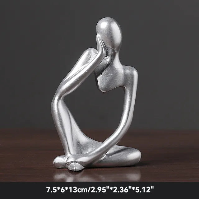 Sand Color The Thinker Abstract Statues Sculptures Yoga Figurine Nordic Living Room Home Decor Decoration Maison Desk Ornaments