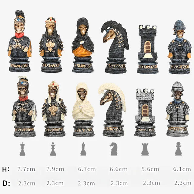 3D Character-themed Chess Set with International Chess and Deluxe Painting, Entertaining Luxury Chess Game Chess and Card Toys