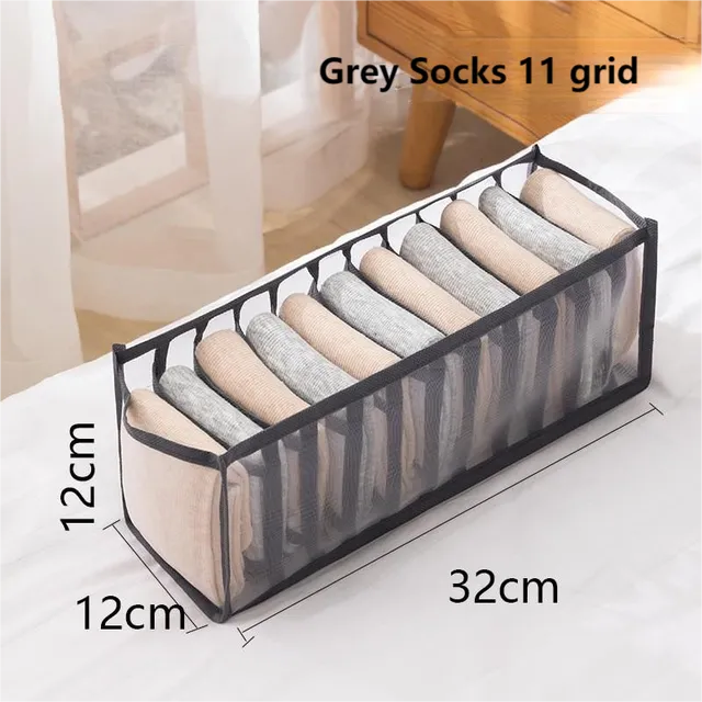 1pc Underwear Drawer Organizer Storage Box Foldable Closet Organizers Drawer Divider Storage Boxes For Underpants Socks Bra