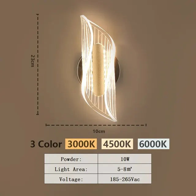 Led Wall Lights Acrylic Shell Lamp Modern Living Room Bedroom Walkway Indoor Sconce Wall Lamps Lighting Aisle Home Decoration