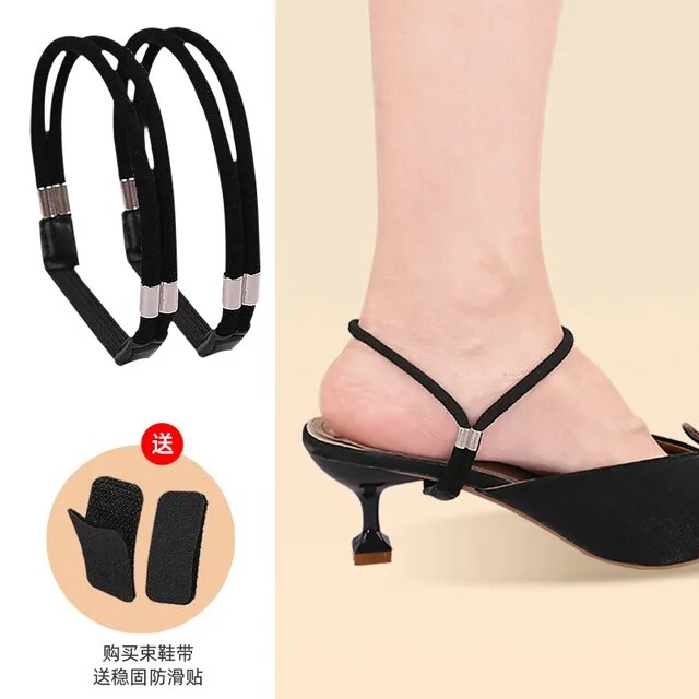 1Pair Fashion Women New Shoelaces for High Heels Anti-Slip Adjustable Straps Shoes Buckles Shoes Band Accessory Decoration