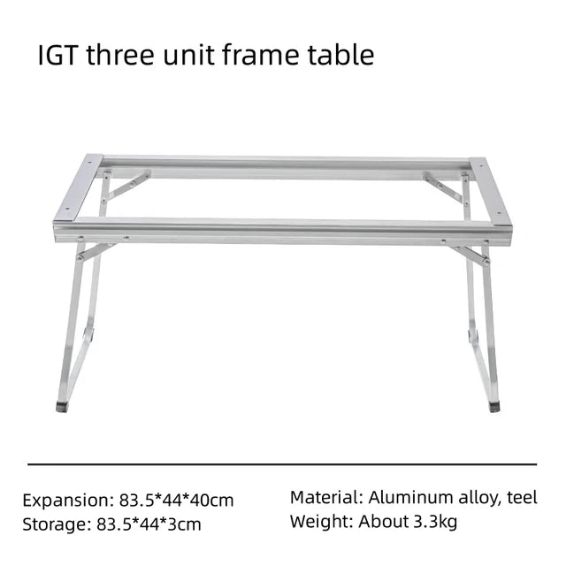 Camping IGT Table Free Combination Table Stainless Steel Storage Box IGT Accessories Outdoor Portable Folding Table New