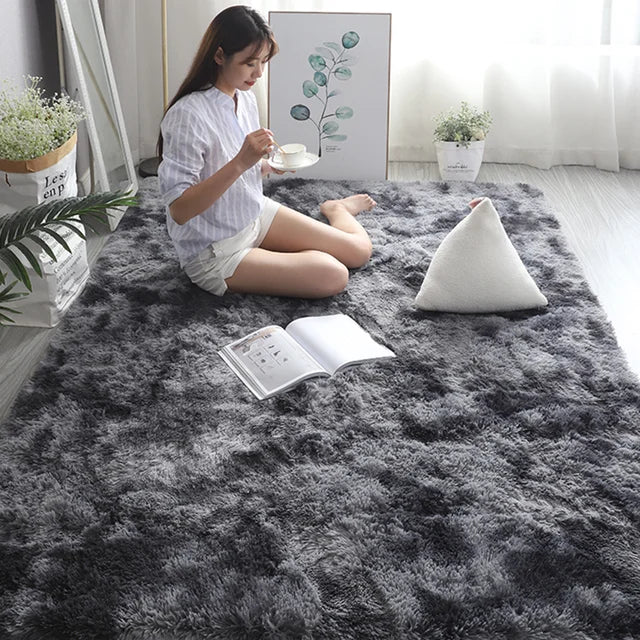 Soft Shaggy Carpet Living Room Fluffy Children Rugs Large Beige Plush Area Rug for Bedroom Kids Room Nursery Modern Home Decor