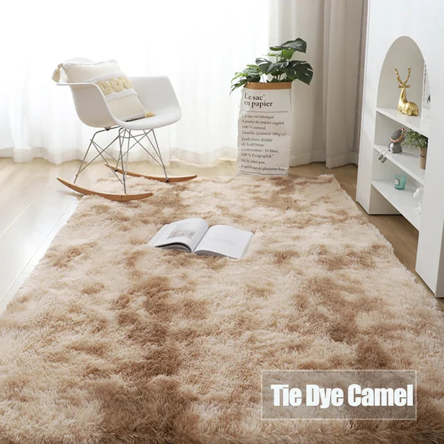 Soft Shaggy Carpet Living Room Fluffy Children Rugs Large Beige Plush Area Rug for Bedroom Kids Room Nursery Modern Home Decor