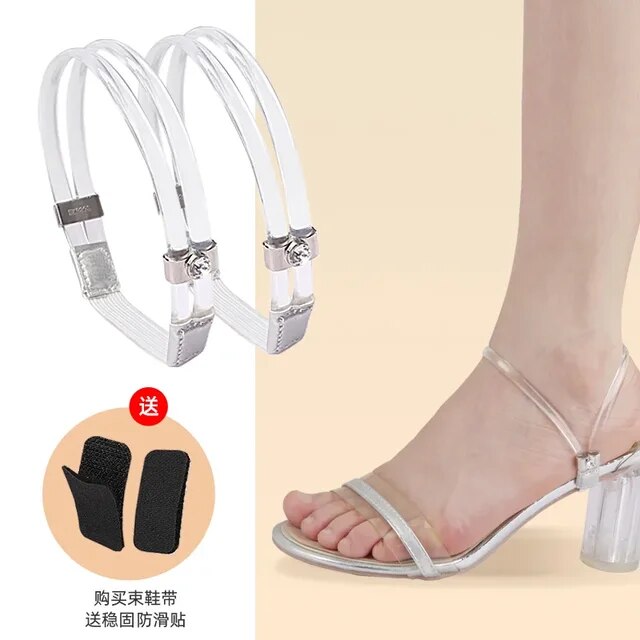 1Pair Fashion Women New Shoelaces for High Heels Anti-Slip Adjustable Straps Shoes Buckles Shoes Band Accessory Decoration