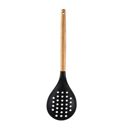 Cooking Tool Wood handel Silicone Kitchenware Utensils Resistant NonStick Cooking Utensils Kitchen special Accessories Supplies