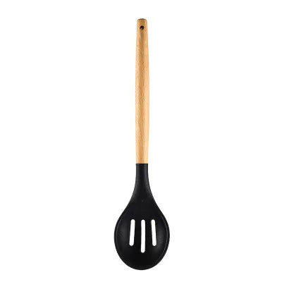 Cooking Tool Wood handel Silicone Kitchenware Utensils Resistant NonStick Cooking Utensils Kitchen special Accessories Supplies