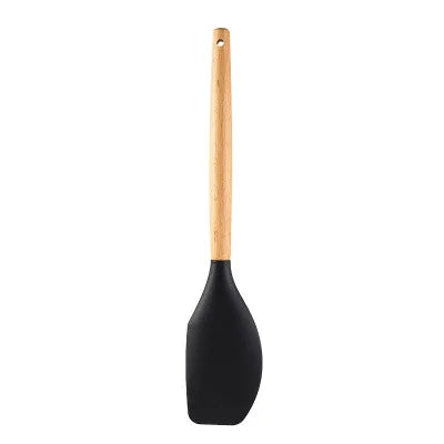 Cooking Tool Wood handel Silicone Kitchenware Utensils Resistant NonStick Cooking Utensils Kitchen special Accessories Supplies