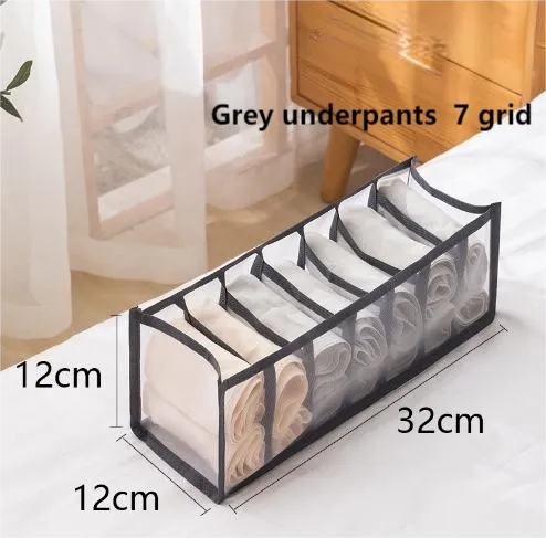 1pc Underwear Drawer Organizer Storage Box Foldable Closet Organizers Drawer Divider Storage Boxes For Underpants Socks Bra