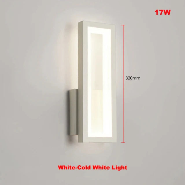 Modern Minimalist Wall Lamps Home Decor Living Room Bedroom Bedside 17w Ac96v-260v Led Sconce Black White Light Aisle Decoration