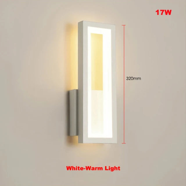 Modern Minimalist Wall Lamps Home Decor Living Room Bedroom Bedside 17w Ac96v-260v Led Sconce Black White Light Aisle Decoration