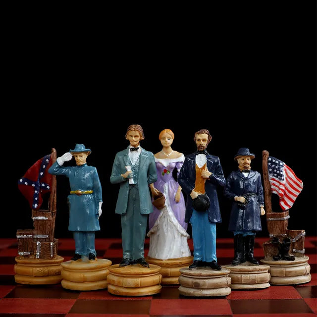 3D Character-themed Chess Set with International Chess and Deluxe Painting, Entertaining Luxury Chess Game Chess and Card Toys