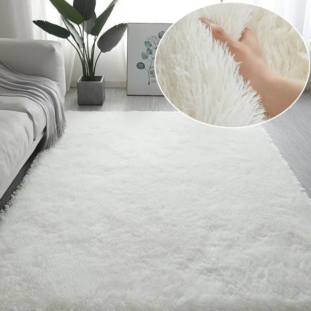 Soft Shaggy Carpet Living Room Fluffy Children Rugs Large Beige Plush Area Rug for Bedroom Kids Room Nursery Modern Home Decor