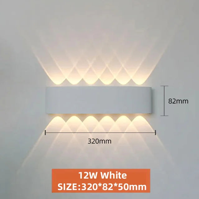 Indoor LED Wall Lamp Aluminium Waterproof IP65 Interior Wall Light Decoration Living Room Bedroom Home Stairs Outdoor Lighting