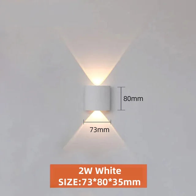 Indoor LED Wall Lamp Aluminium Waterproof IP65 Interior Wall Light Decoration Living Room Bedroom Home Stairs Outdoor Lighting