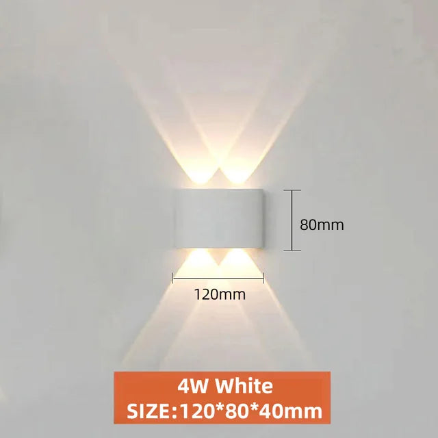 Indoor LED Wall Lamp Aluminium Waterproof IP65 Interior Wall Light Decoration Living Room Bedroom Home Stairs Outdoor Lighting