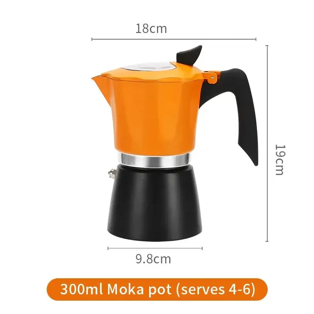 Mongdio Moka Pot Italian Coffee Maker Small Household Electric Clay Oven Espresso Extractor Coffee Pot