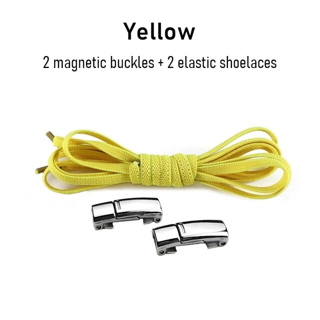 1Pair No tie Shoelaces Magnetic Elastic Shoe Laces For Kids and Adult Sneakers Shoelace 23 Color Shoestrings