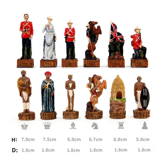 3D Character-themed Chess Set with International Chess and Deluxe Painting, Entertaining Luxury Chess Game Chess and Card Toys