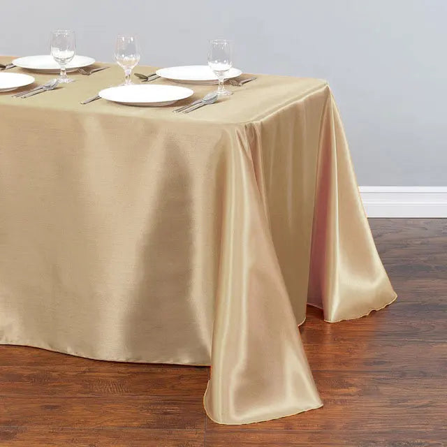 1pcs White Wedding Tablecloth Table Cover Rectangle for Christmas New Year Party Home Textile 228x339cm Stain Fabric