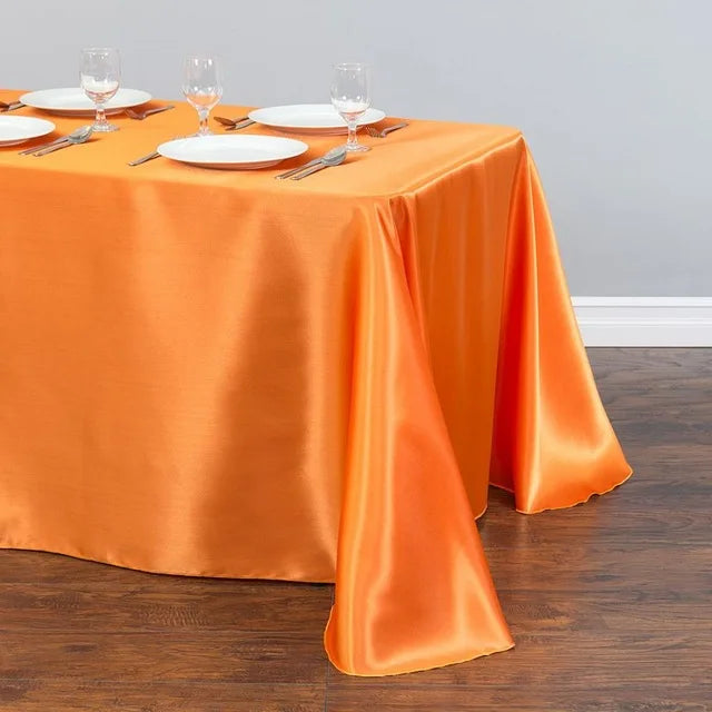 1pcs White Wedding Tablecloth Table Cover Rectangle for Christmas New Year Party Home Textile 228x339cm Stain Fabric