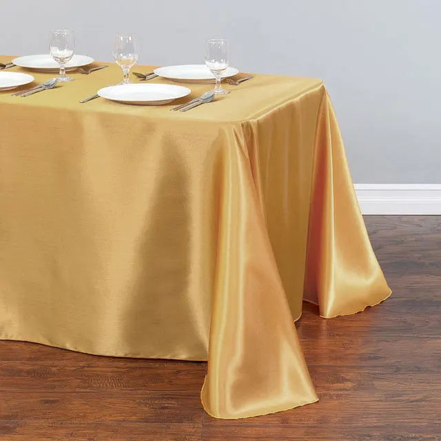 1pcs White Wedding Tablecloth Table Cover Rectangle for Christmas New Year Party Home Textile 228x339cm Stain Fabric