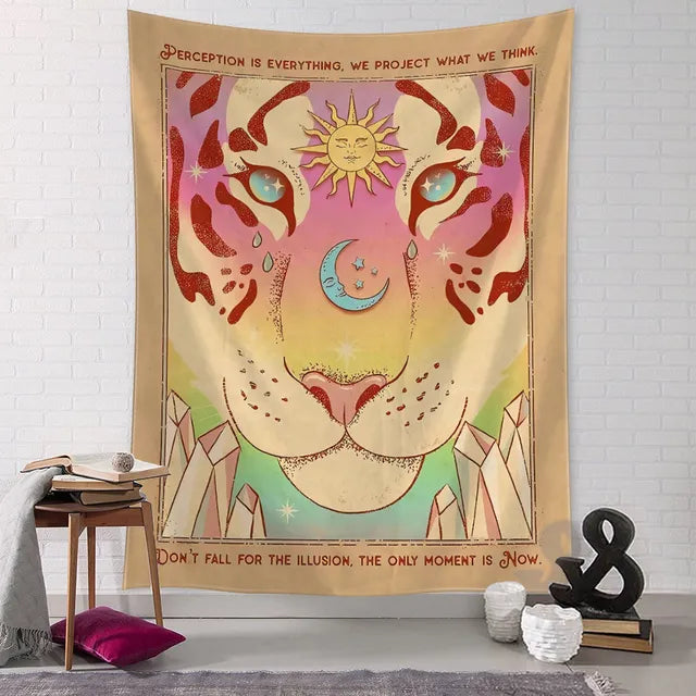 Kawaii Comics Cute Wall Hanging Tapestry Art Cartoon Cat Aesthetics Room Bedroom Living Room Home Decor