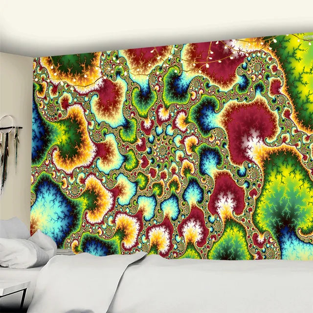 Fairytale Dreamy Mushroom Tapestry Psychedelic Carpet Bohemian Home Decor Witchcraft Hippie Kids Room Decor Wall Tapestries