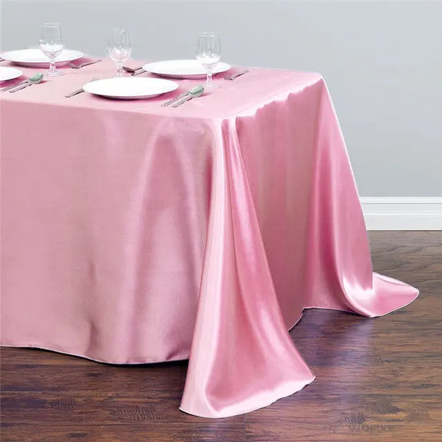 1pcs White Wedding Tablecloth Table Cover Rectangle for Christmas New Year Party Home Textile 228x339cm Stain Fabric