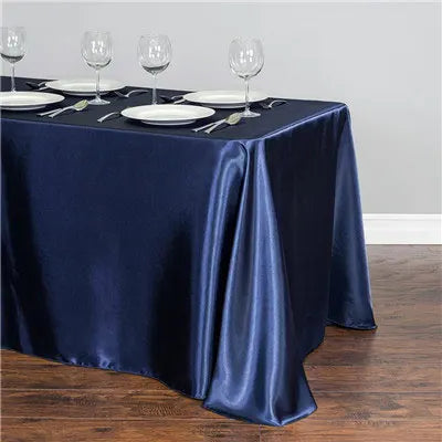 1pcs White Wedding Tablecloth Table Cover Rectangle for Christmas New Year Party Home Textile 228x339cm Stain Fabric