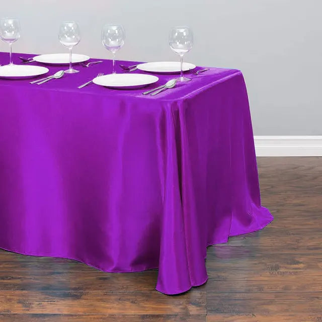 1pcs White Wedding Tablecloth Table Cover Rectangle for Christmas New Year Party Home Textile 228x339cm Stain Fabric