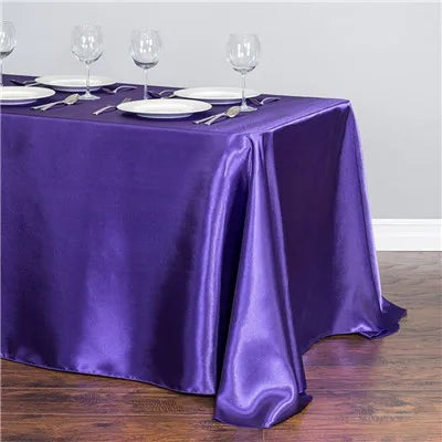 1pcs White Wedding Tablecloth Table Cover Rectangle for Christmas New Year Party Home Textile 228x339cm Stain Fabric