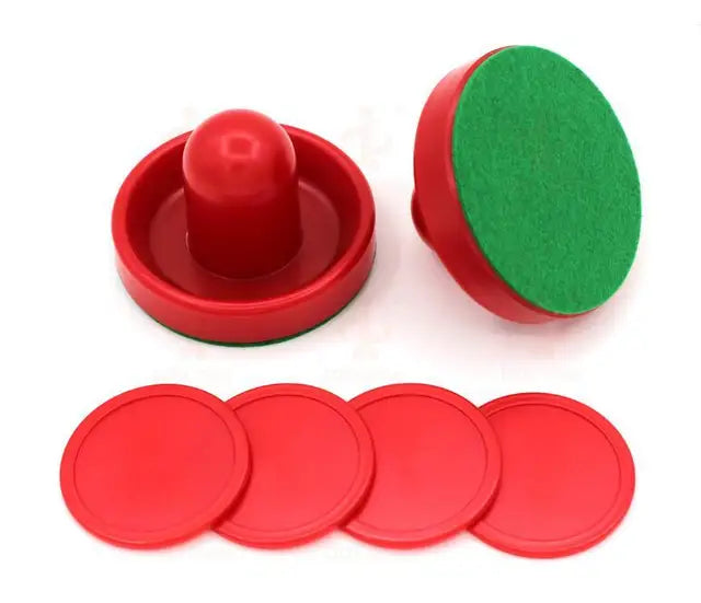 1 set ABS Air Hockey Disc Accessories Batting Tool With Pucks Pusher Mallet Adult Table Games Entertaining Toys 96mm Pusher new