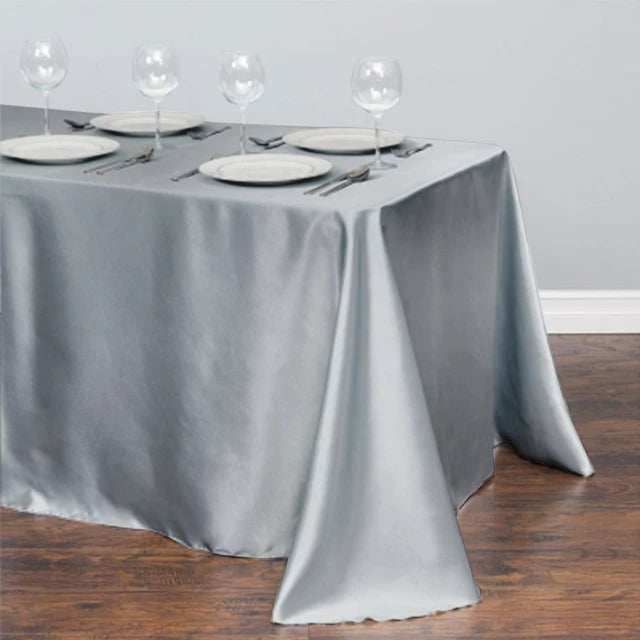 1pcs White Wedding Tablecloth Table Cover Rectangle for Christmas New Year Party Home Textile 228x339cm Stain Fabric