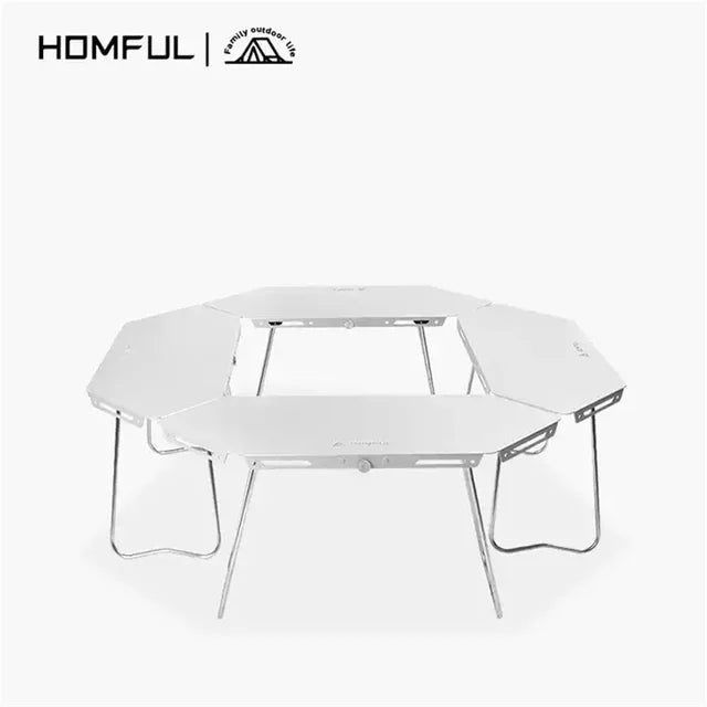 Homful New Arrival Outdoor Ultra Light Aluminum Alloy Folding Picnic Equipment Camping Folding Table