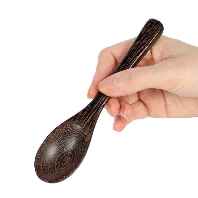 12-15cm Natural Coconut Bowl Spoon Tablewar Set For Kitchen Item Utensils Wooden Good Product Design Dining Salad Home Dinnerwar