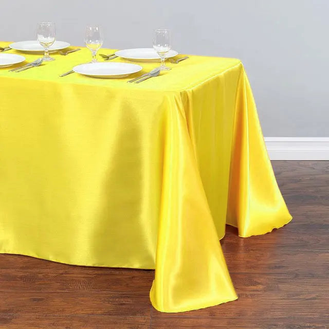 1pcs White Wedding Tablecloth Table Cover Rectangle for Christmas New Year Party Home Textile 228x339cm Stain Fabric